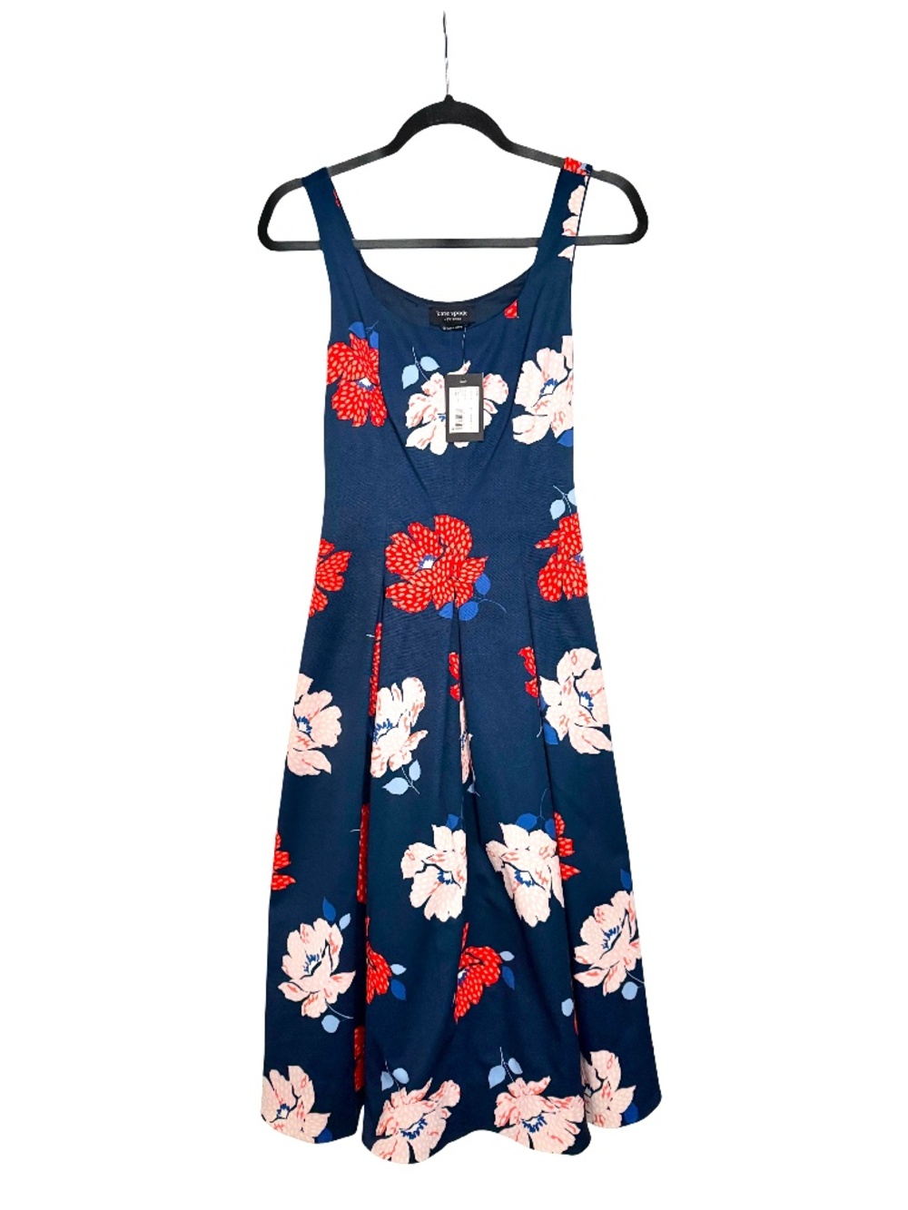 Kate Spade NWT Floral Dress Size 00 French Navy